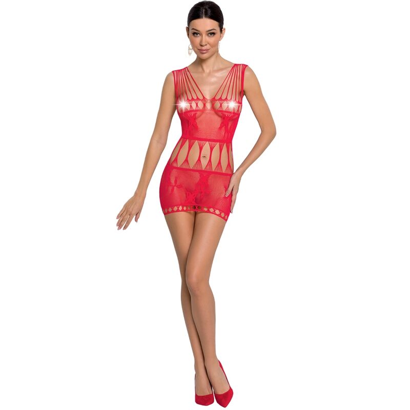PASSION WOMAN BS090 черна мрежеста мини рокля