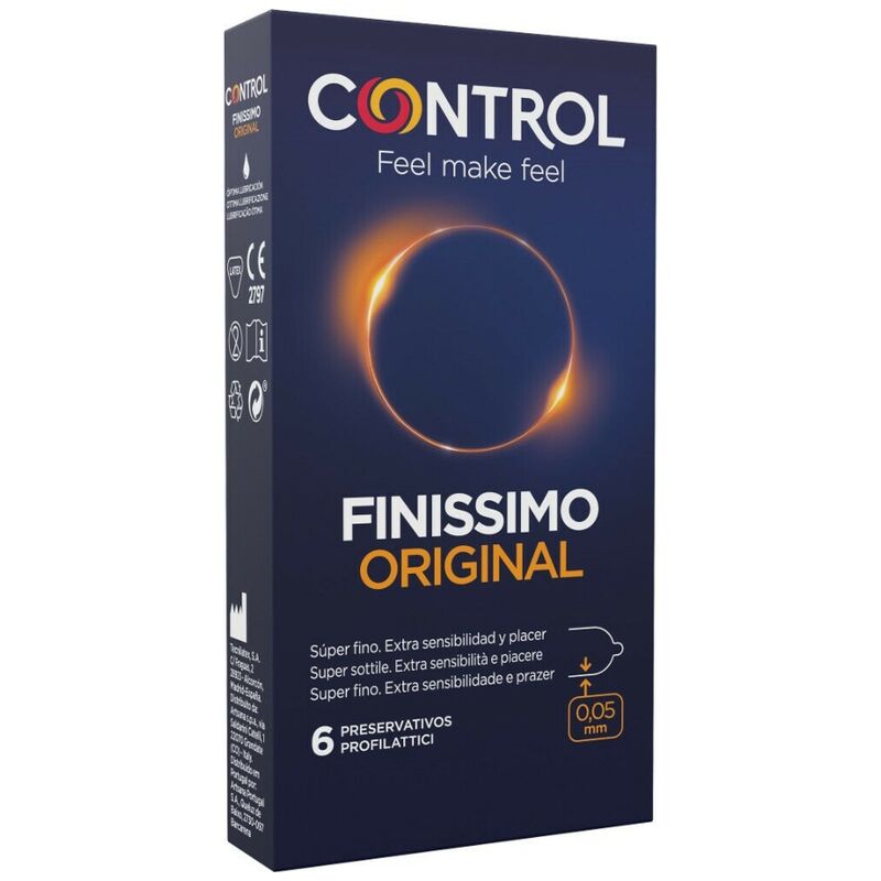 Тънки презервативи CONTROL Finissimo Original, 6 броя