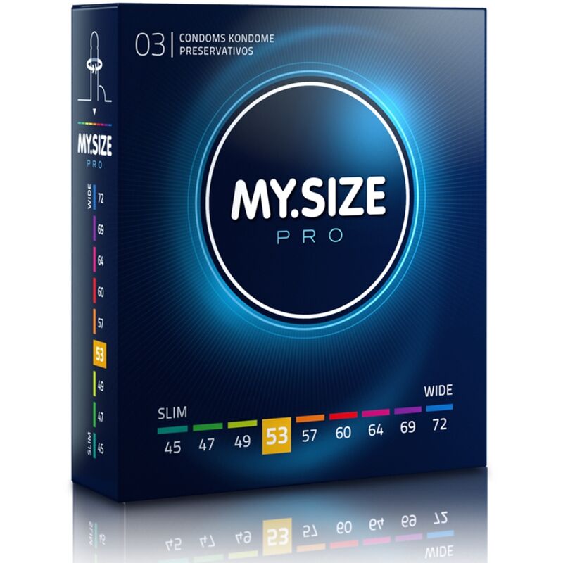 Стандартни презервативи MY SIZE PRO, 53 mm, 3 броя