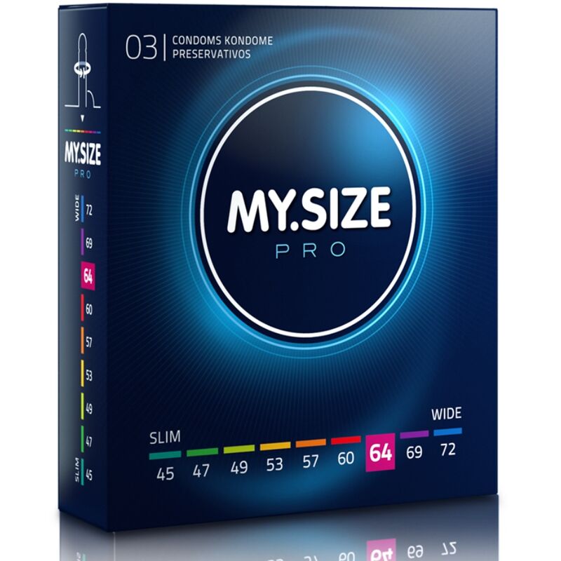 Големи презервативи MY.SIZE PRO, 64 мм, 3 броя