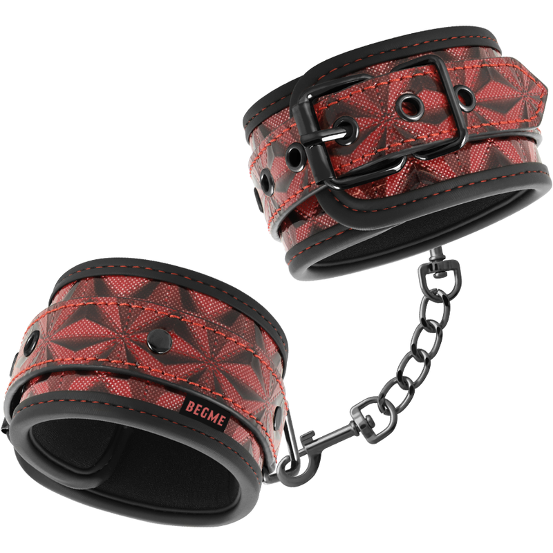 Маншети за китки BEGME Red Edition от веганска кожа с неопренова подплата