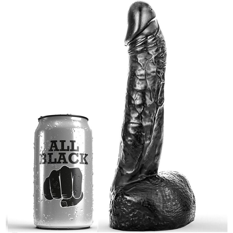 Дилдо ALL BLACK с реалистична форма, 20 см