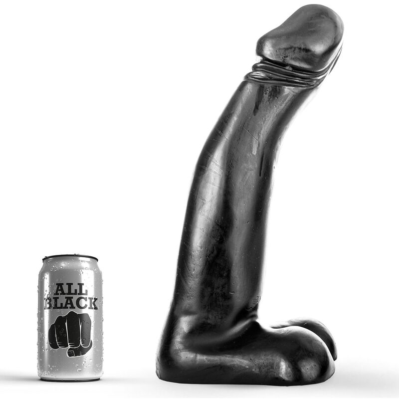 Реалистично дилдо ALL BLACK, 29 см
