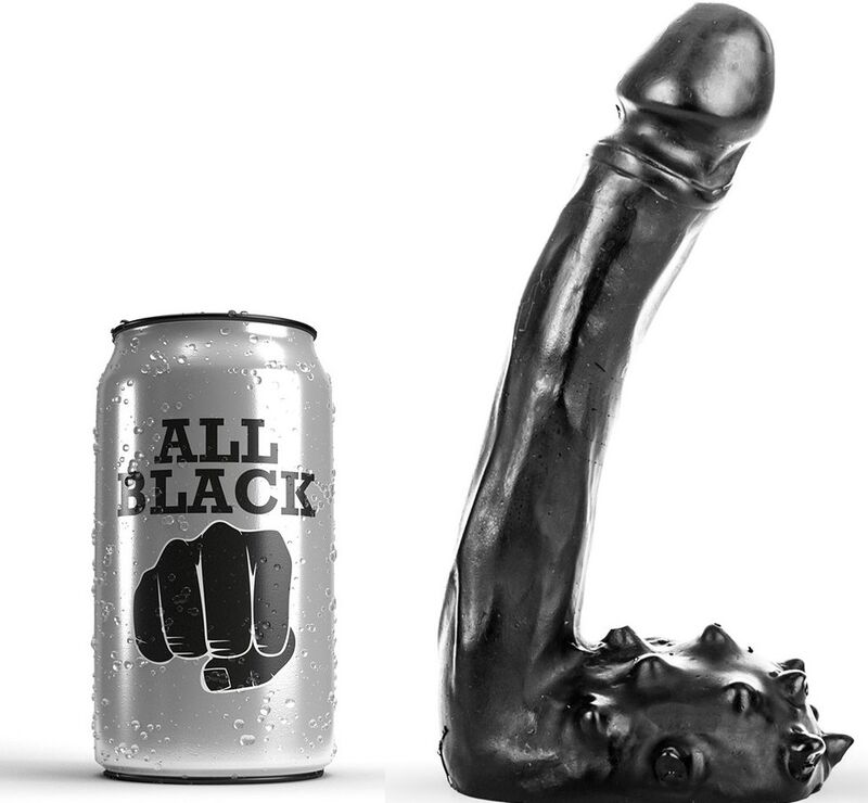 Реалистично дилдо ALL BLACK, 19 см