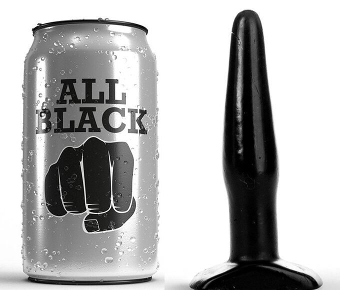 Анална тапа ALL BLACK от PVC, 11 см