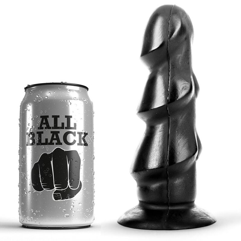 ALL BLACK дилдо с три удебелявания, 17 см