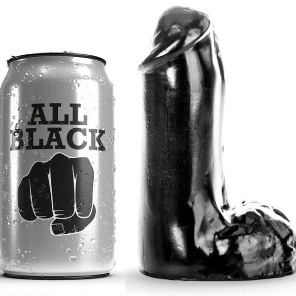 Реалистично дилдо ALL BLACK, 13 см