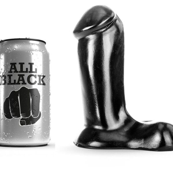 Реалистично дилдо ALL BLACK, 14 см
