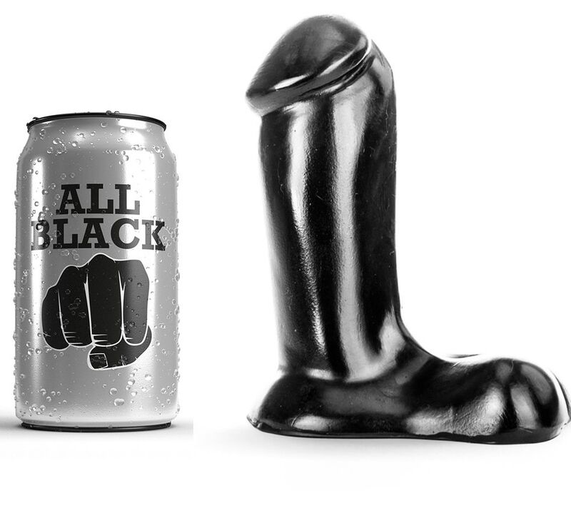 Реалистично дилдо ALL BLACK, 14 см