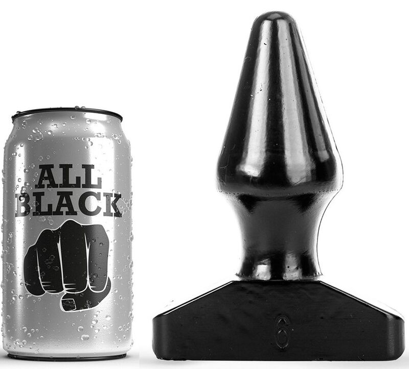 Анален плъг ALL BLACK от PVC, 15,5 cm