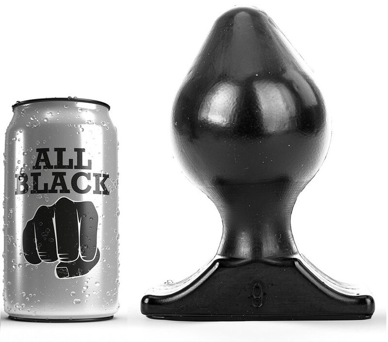 ALL BLACK анална тапа, 16,5 см