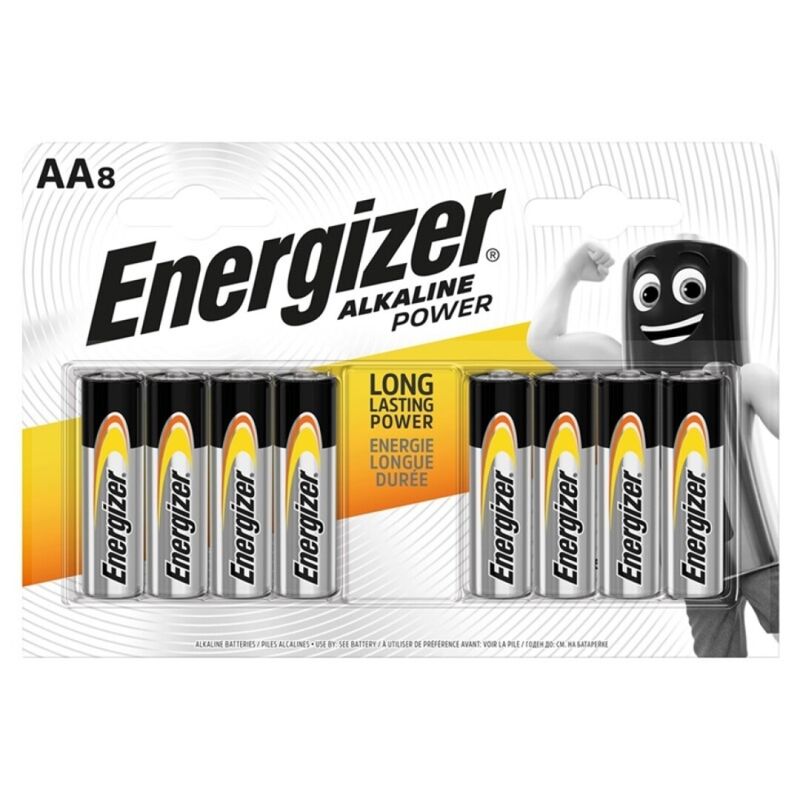 Алкални батерии AA LR6 с дълъг живот и висока мощност ENERGIZER