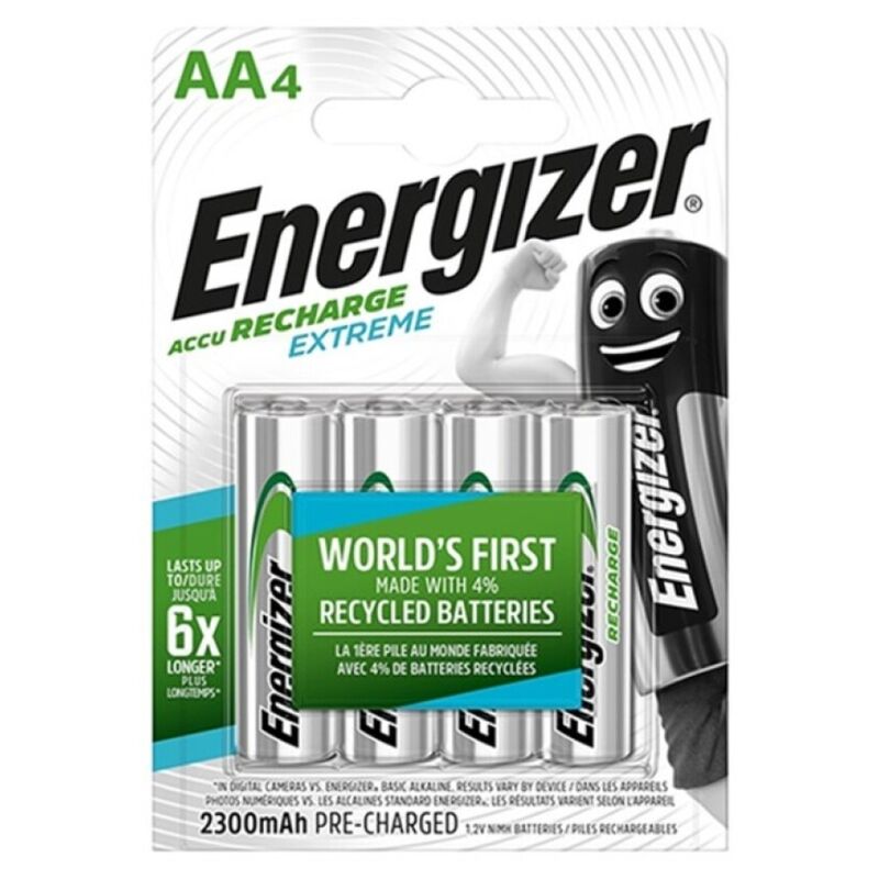 Презареждаеми батерии AA NiMH с голям капацитет 2300 mAh, комплект от 4 бр. ENERGIZER