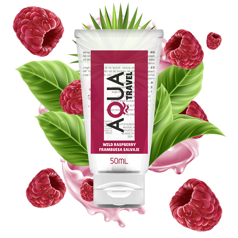 AQUA TRAVEL лубрикант с вкус на дива малина, 50 ml
