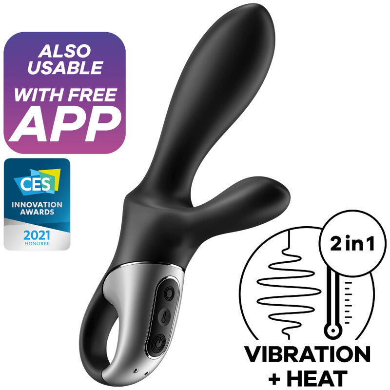 Вибратор за анална стимулация Satisfyer Heat Climax+ с управление през приложение