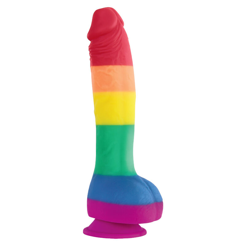 PRIDE дъга дилдо с вендуза, 19 см