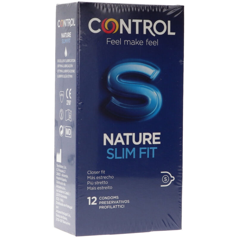 Тънки презервативи Control Nature Slim Fit, 12 броя