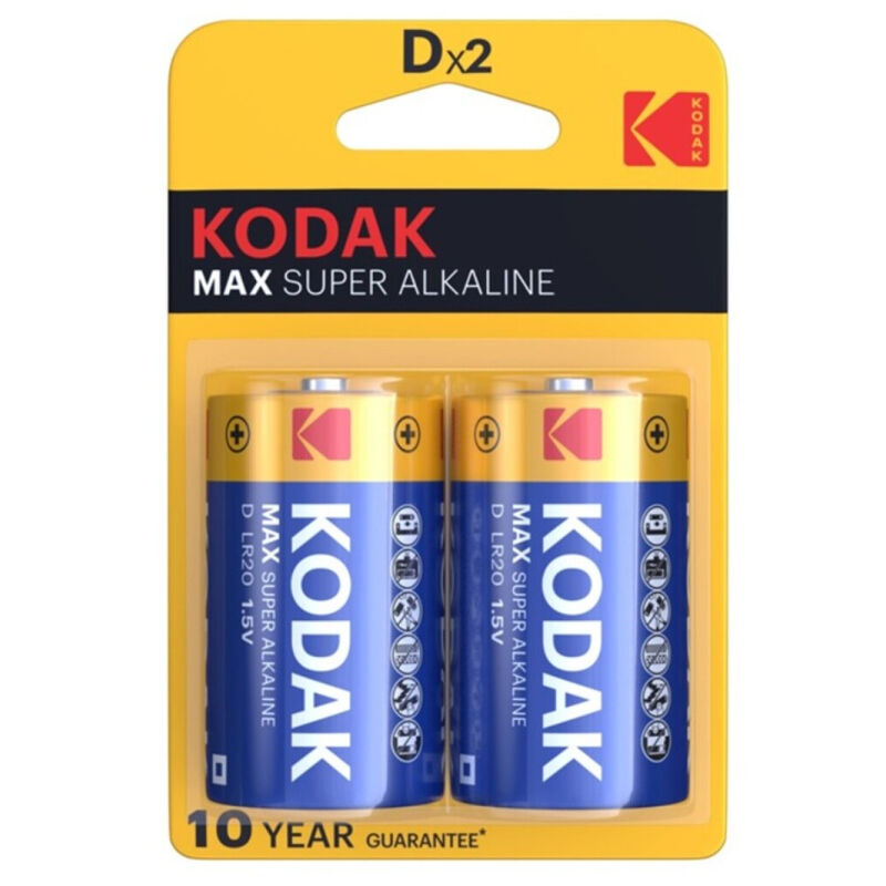 Алкална батерия D LR20 1,5 V с дълъг живот за фенери и играчки KODAK