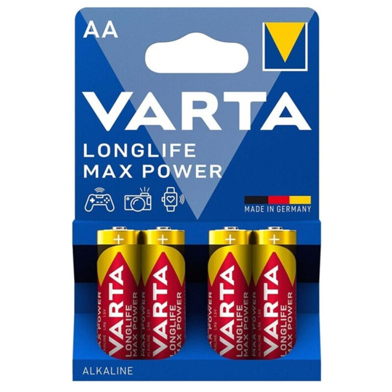 AA батерии LR6, комплект от 4, с голям капацитет, дълготрайни и надеждни VARTA