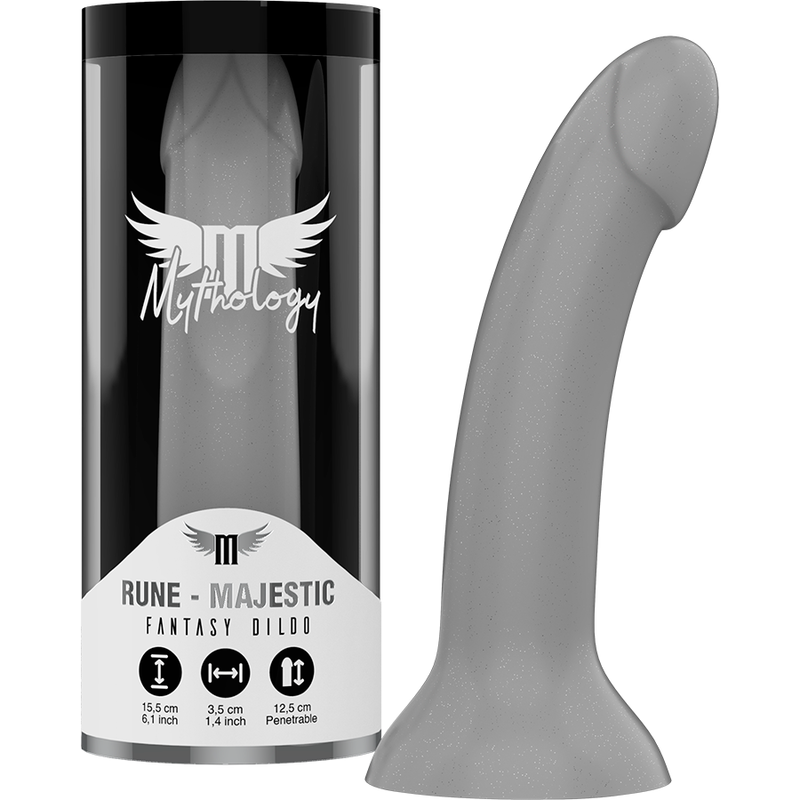 MYTHOLOGY Rune Majestic Dildo S, в сребрист цвят