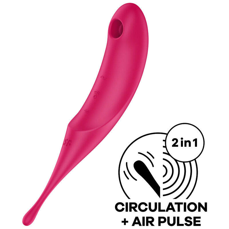 Клиторален стимулатор с въздушни пулсации и вибрация с два мотора SATISFYER