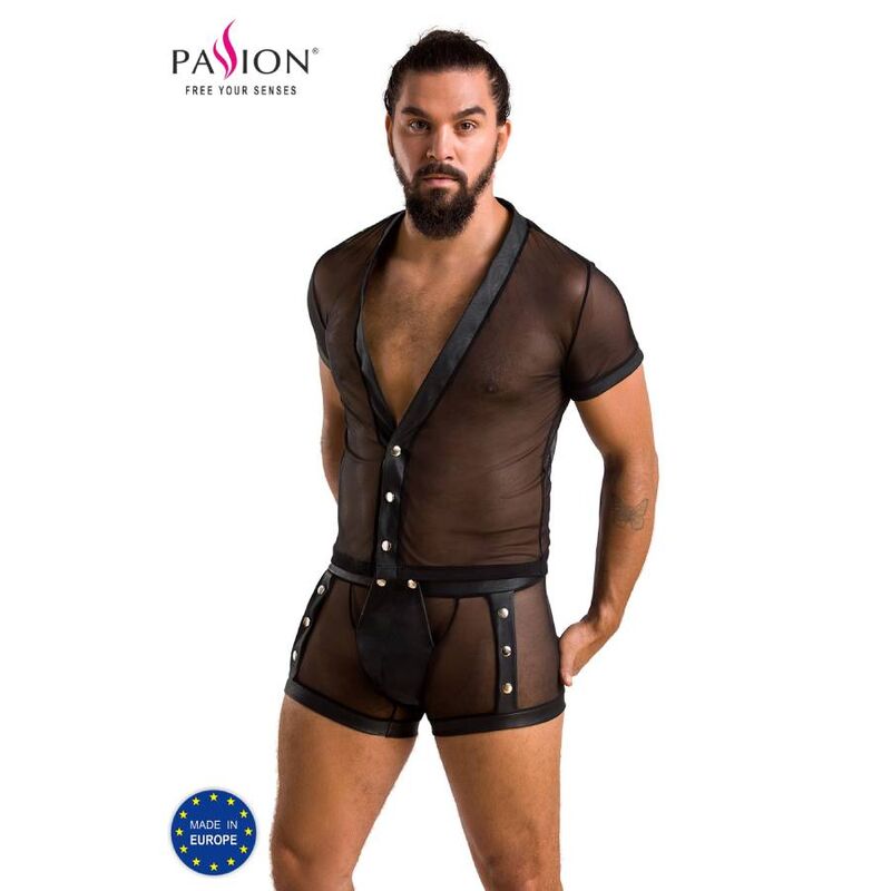 Комплект мъжко бельо PASSION MEN Michael, черен, L/XL