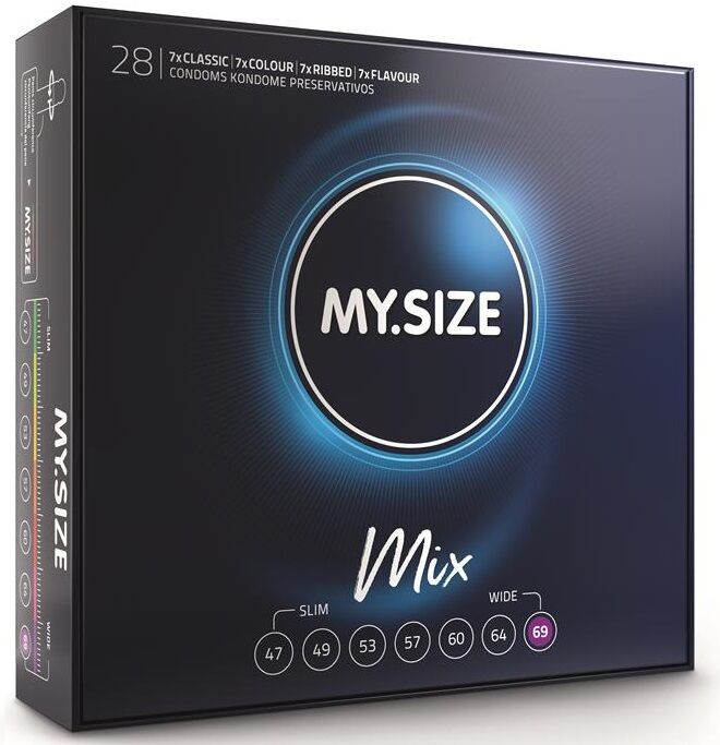 Големи презервативи MY.SIZE Mix, 69 mm, 28 броя