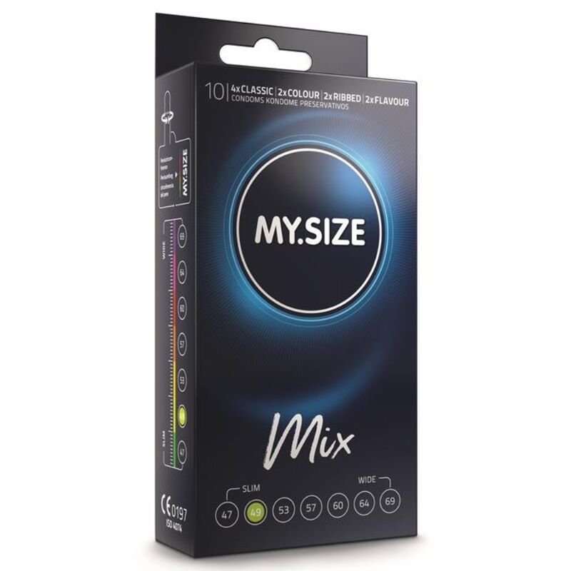 Презервативи MY.SIZE Mix, 49 мм, 10 броя