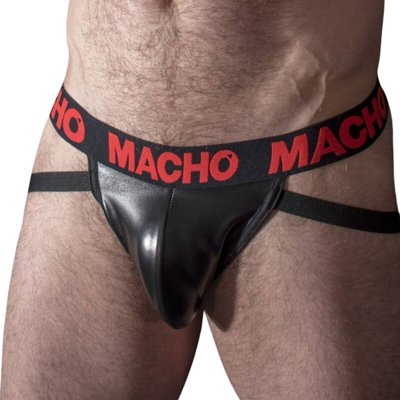 MACHO MX25RC мъжки джокс от черна изкуствена кожа · Размер: L