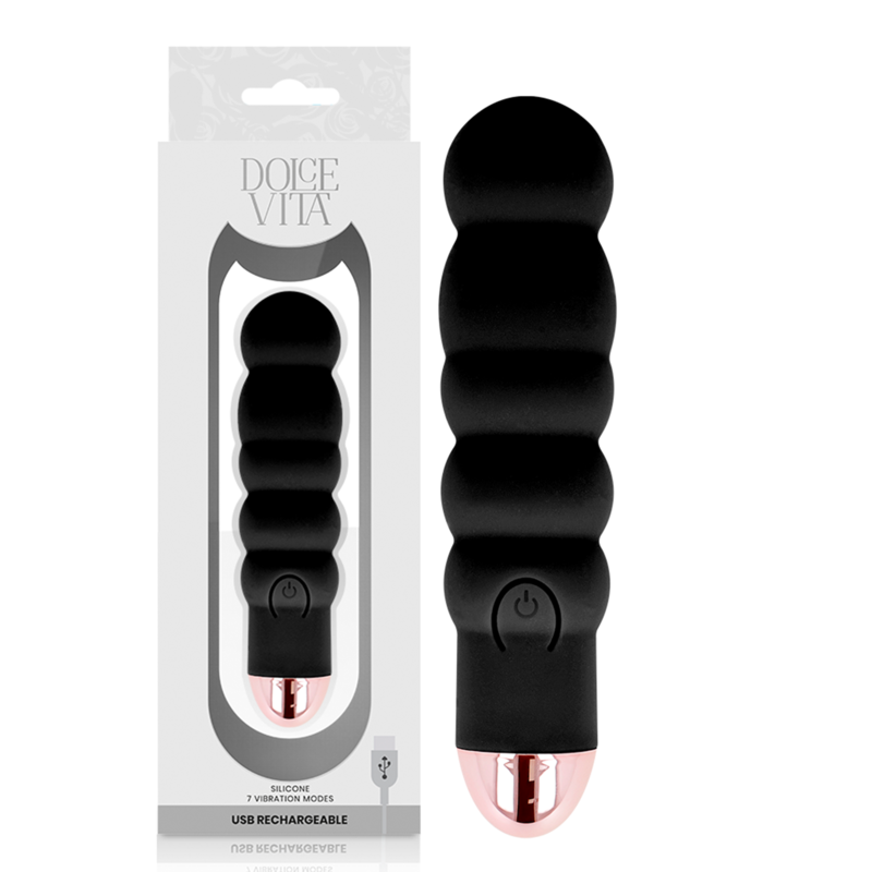 Мини вибратор Dolce Vita Six, черен