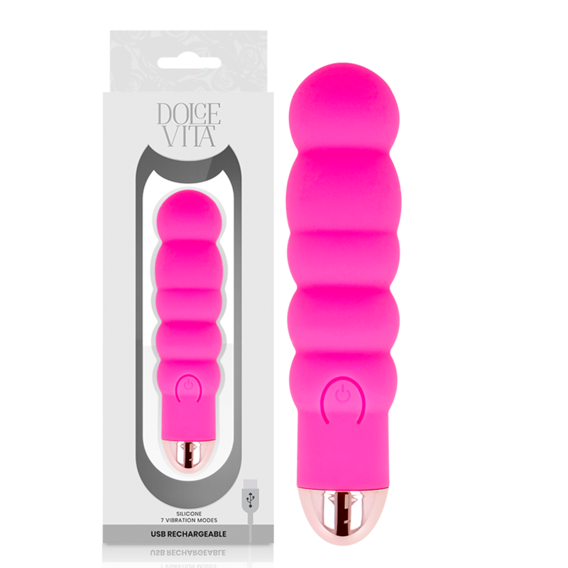 Мини вибратор Dolce Vita Six, розов
