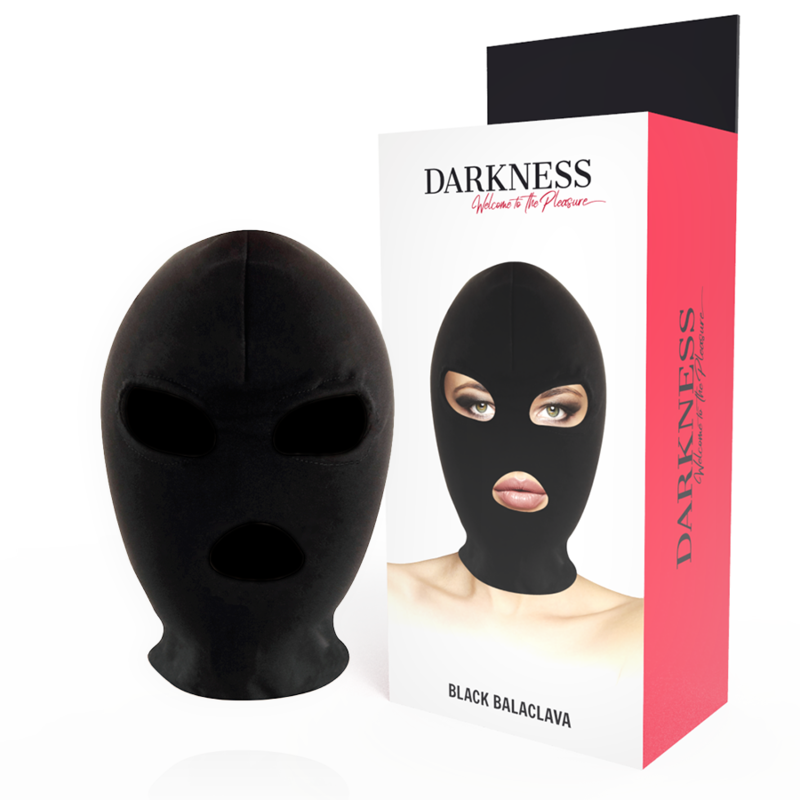 Маска DARKNESS за BDSM с отвори за устата и очите