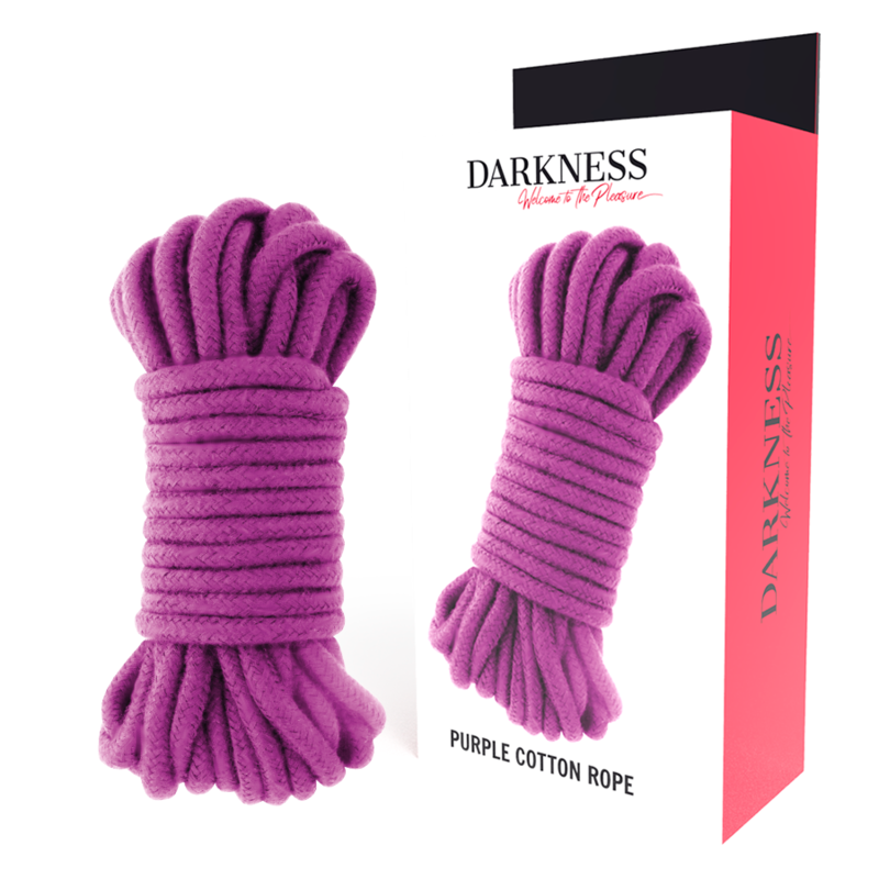 DARKNESS BONDAGE въже за бондаж от памук, 5 м, лилаво
