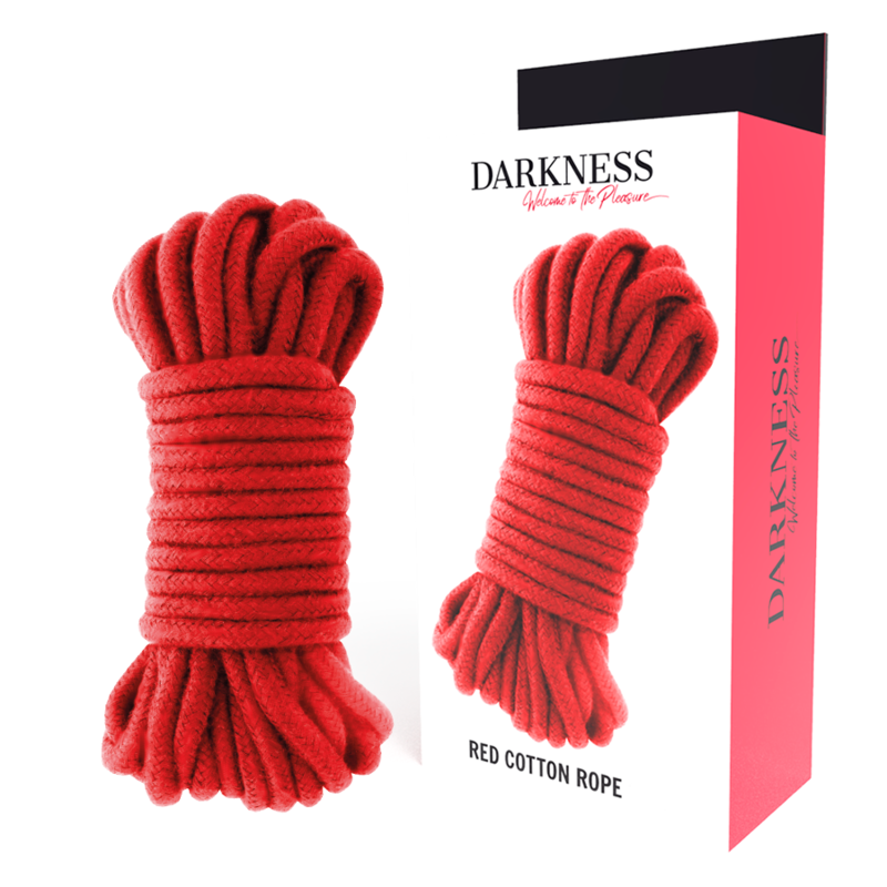 DARKNESS BONDAGE червено памучно въже за бондаж