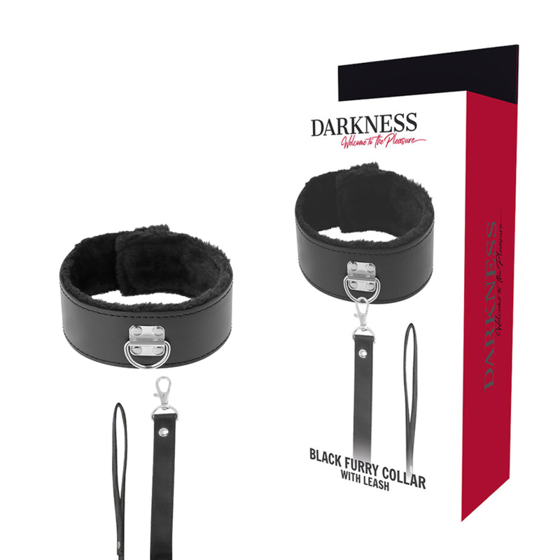 BDSM нашийник DARKNESS с верига и дръжка