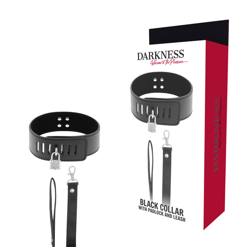 BDSM нашийник DARKNESS с катинар и верига