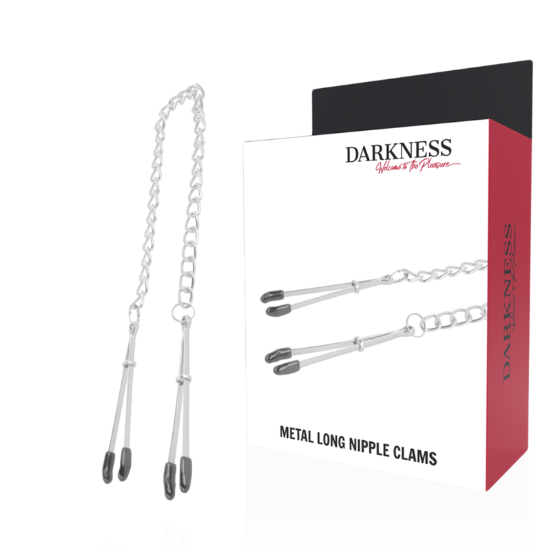 DARKNESS SENSATIONS регулируеми щипки за зърна с верижка