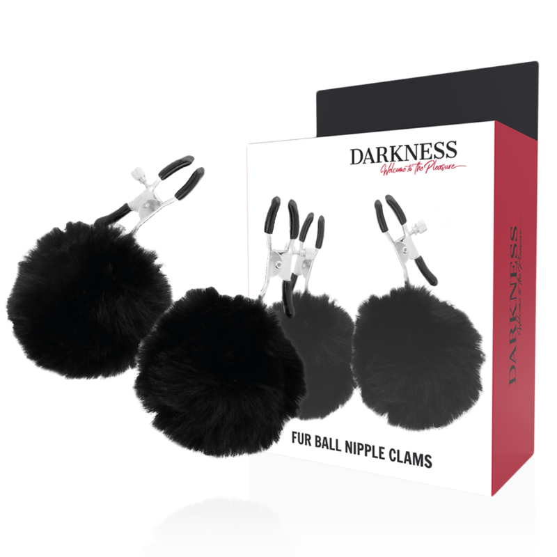 Щипки за зърна DARKNESS SENSATIONS с помпони