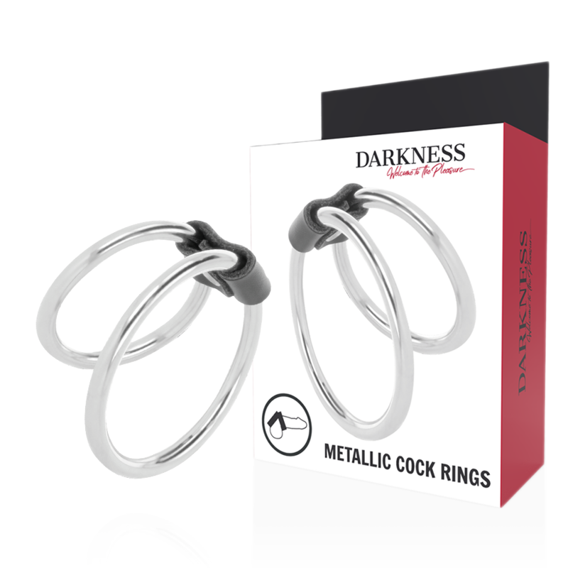 Метален пенис ринг DARKNESS SENSATIONS без вибрации