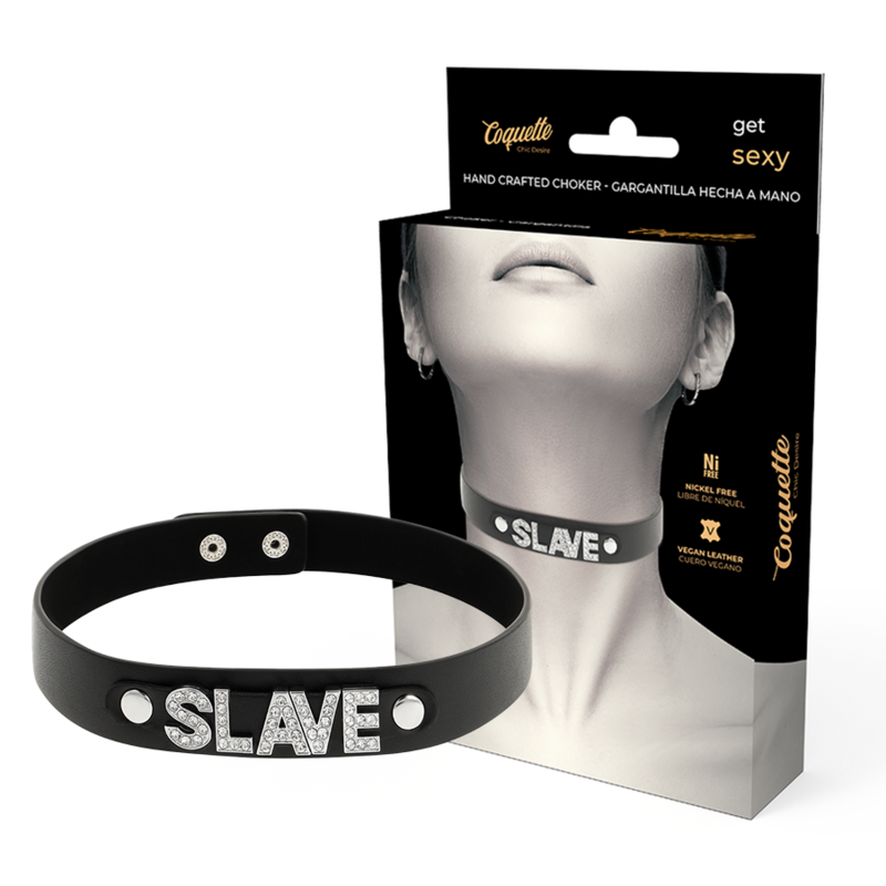 BDSM нашийник Coquette Chic Desire от веганска изкуствена кожа