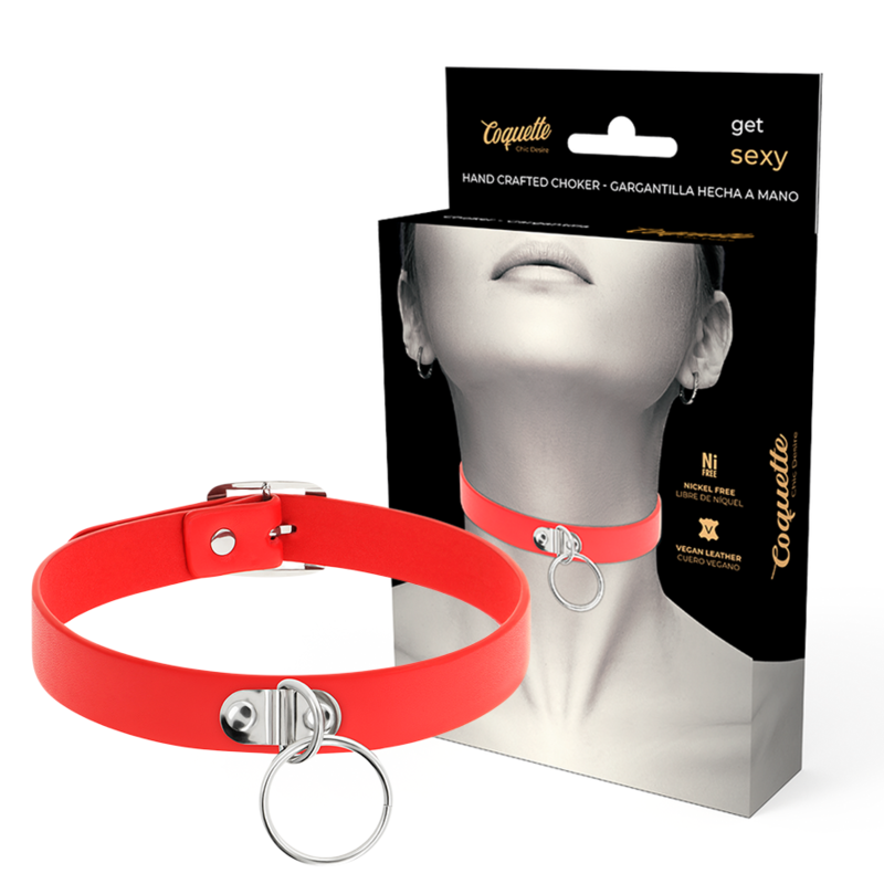 Coquette Chic Desire BDSM нашийник, червен