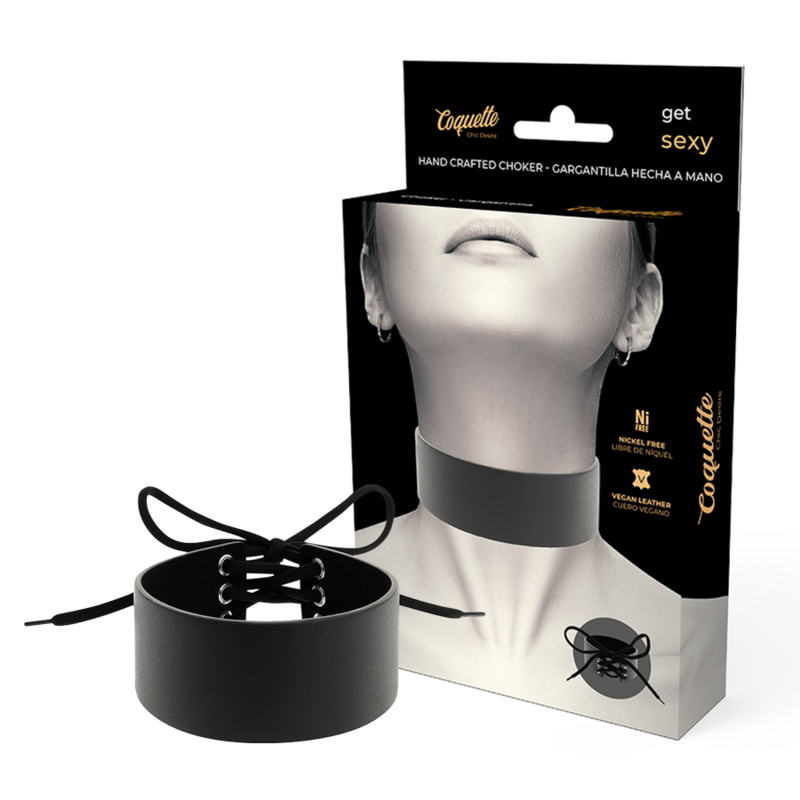 BDSM нашийник Coquette Chic Desire от веганска PU кожа