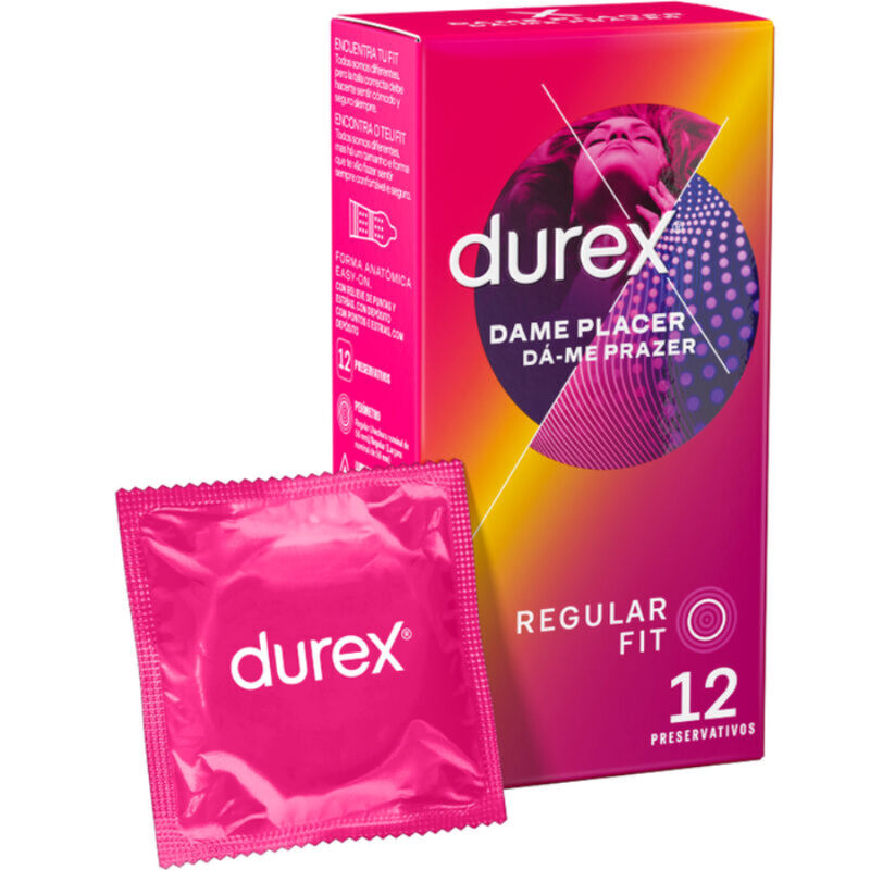 Рифеловани презервативи Durex Dame Placer, 12 броя