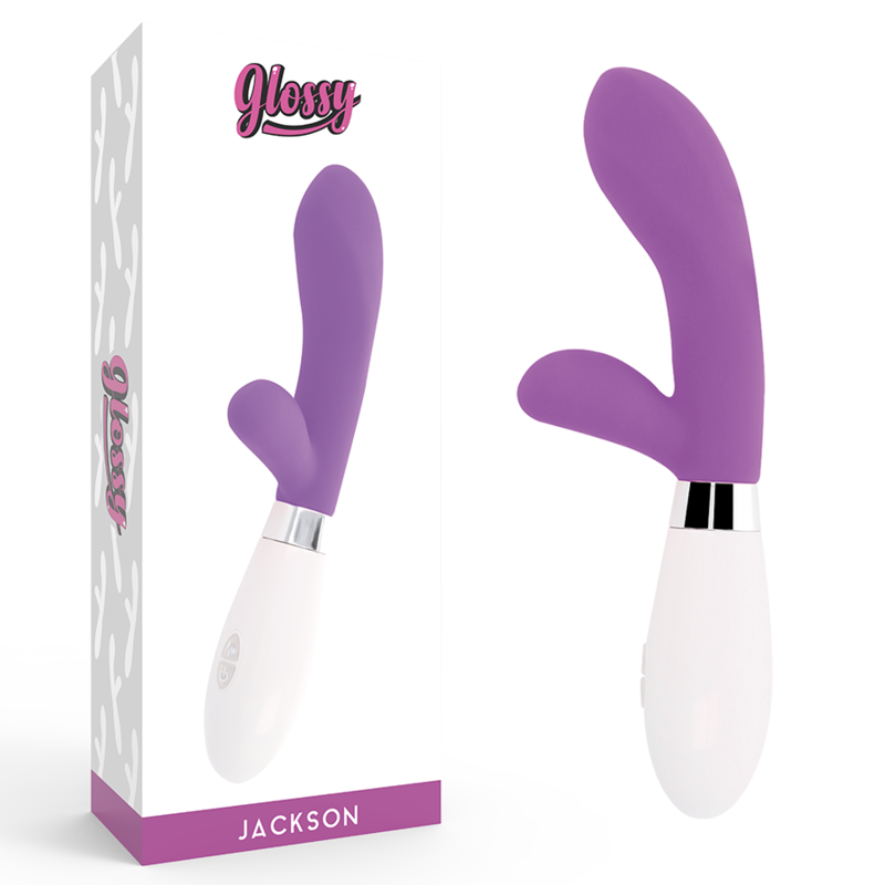GLOSSY Jackson заешки вибратор, лилав