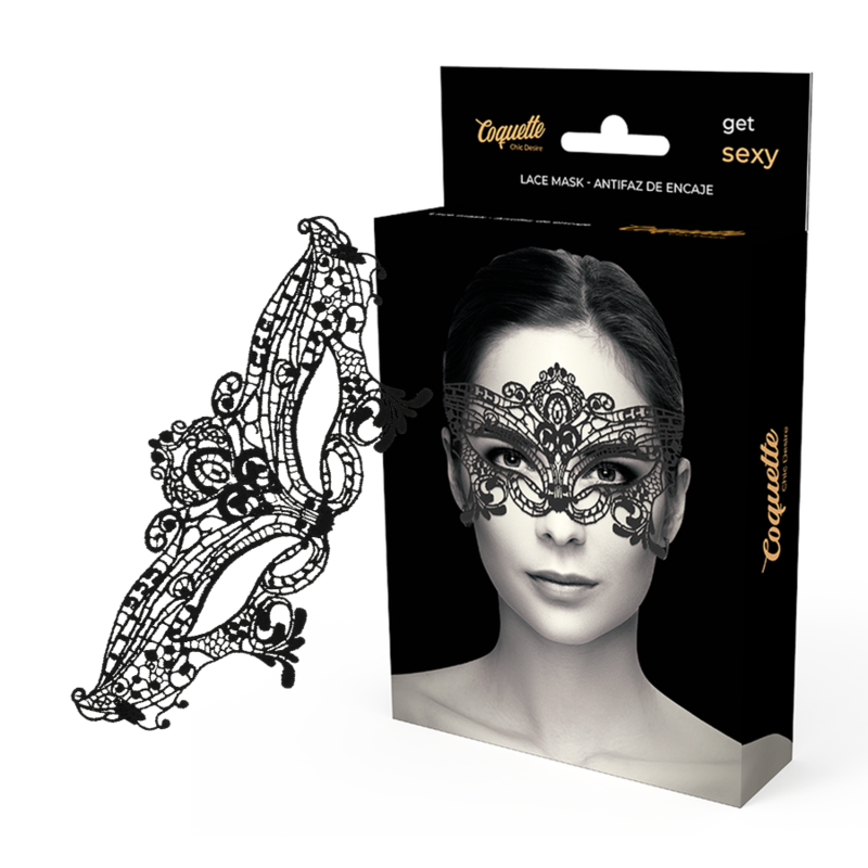 Дантелена маска за очи Coquette Chic Desire в черно