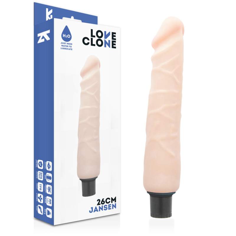 Реалистичен вибратор LOVECLONE Jansen с активиране с вода, 26 см