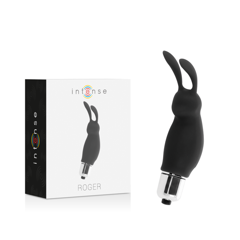 INTENSE FUN TOYS Rabbit Roger Black компактен стимулатор за клитор