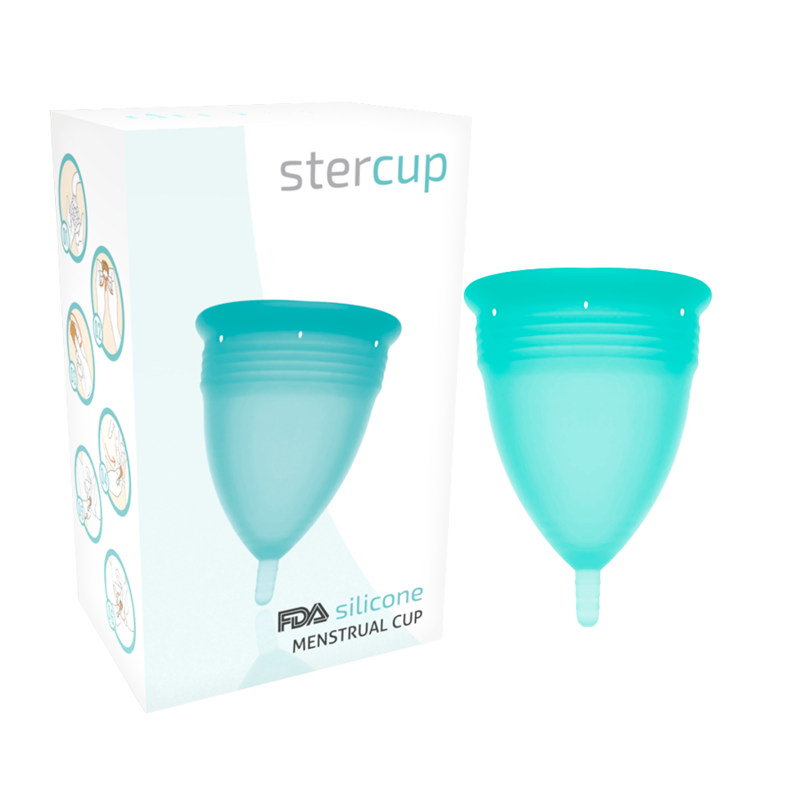 Менструална чашка STERCUP, аквамарин, размер S