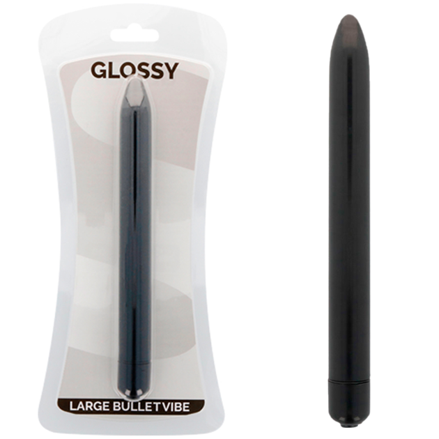 GLOSSY Slim мини вибратор, черен