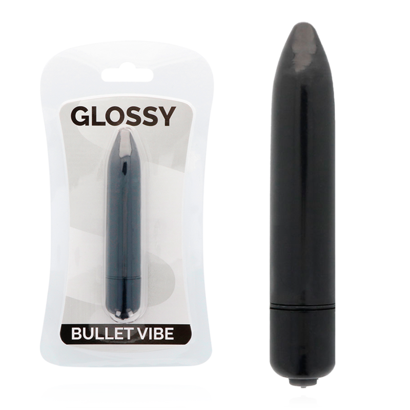 Мини вибратор GLOSSY Thin Vibe, черен